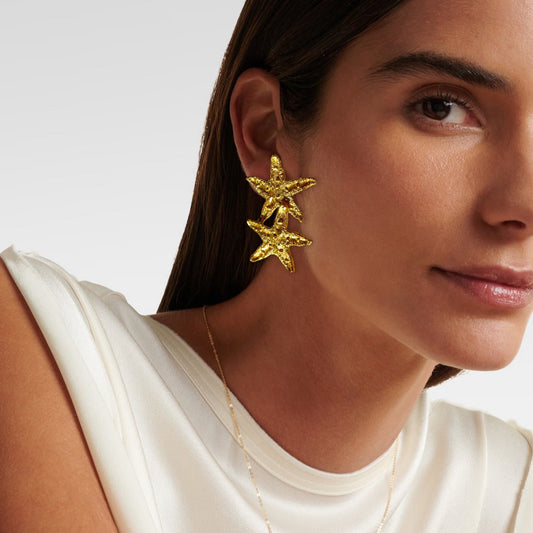 Bote A Mano Gold Star Earrings