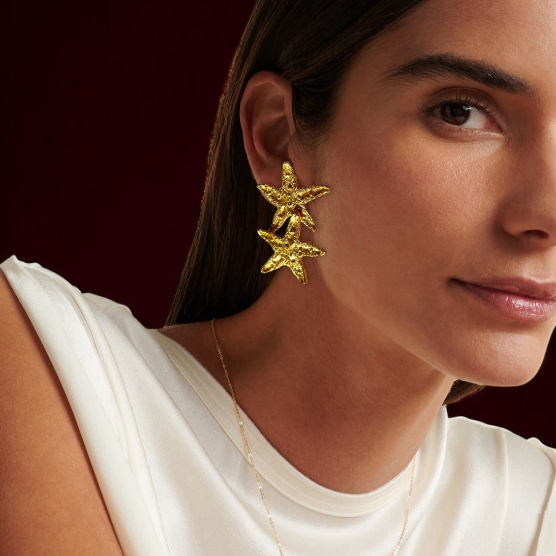 Bote A Mano Gold Star Earrings