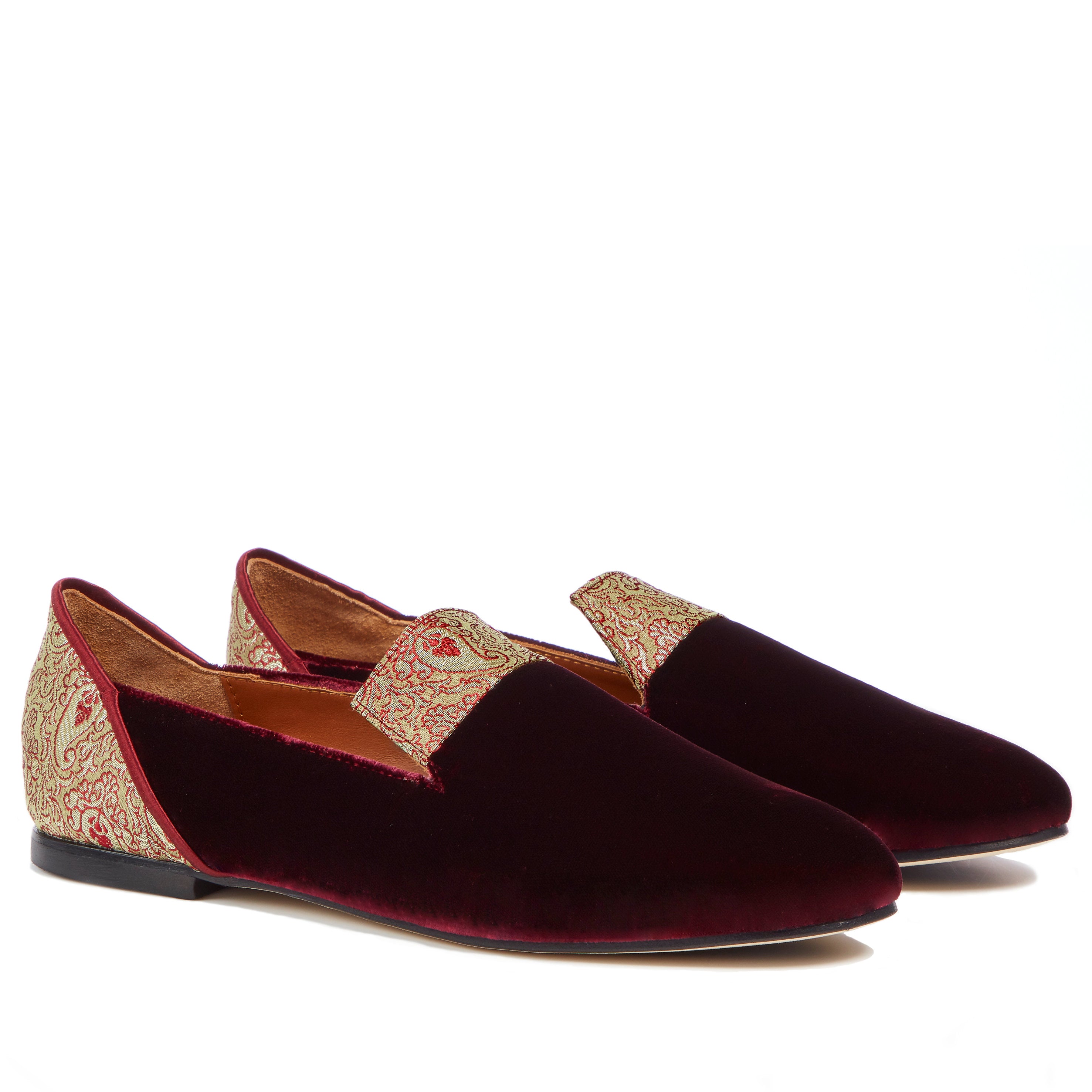 Velvet loafers hot sale womens