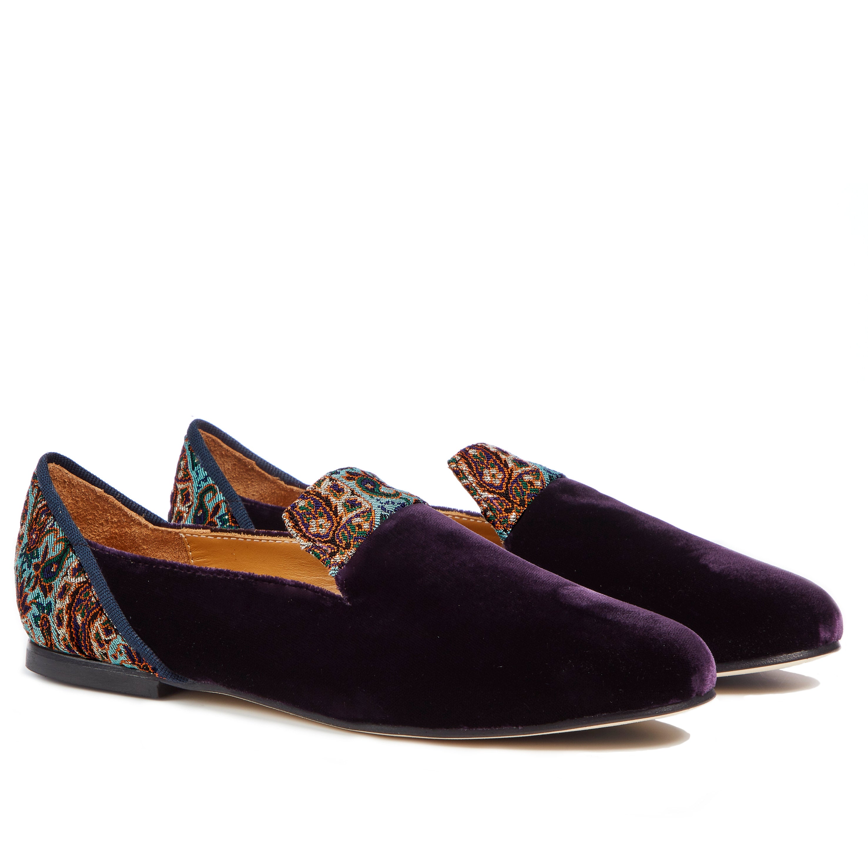 Purple deals velvet loafers